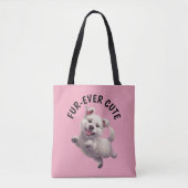 Schattigee Jumping Puppy Tote Bag (Voorkant)