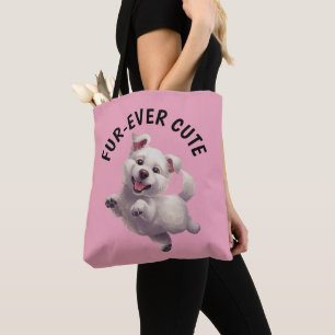 Schattigee Jumping Puppy Tote Bag