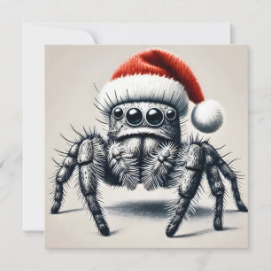 Schattigee Jumping Spider kerst Kaart