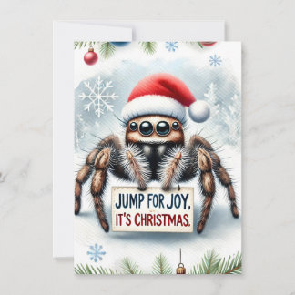 Schattigee Jumping Spider kerst Kaart