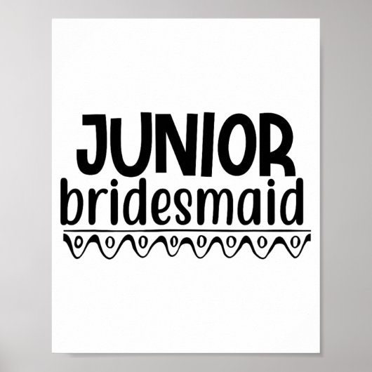 Schattigee Junior bruidsmeisje bruiloft liefde bru Poster (Voorkant)