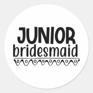 Schattigee Junior bruidsmeisje bruiloft liefde bru Ronde Sticker