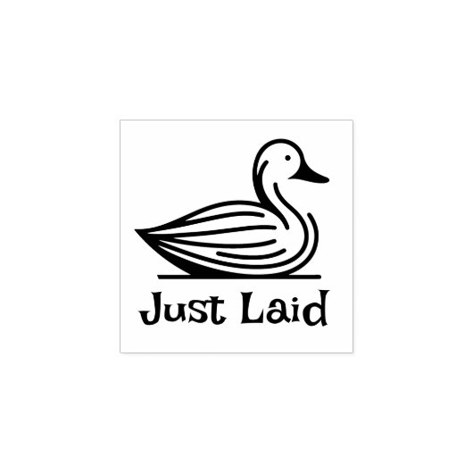 Schattigee "Just laid" mini eendeneierstempel Rubberstempel (Afrduk)