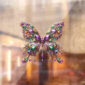 Schattigee juwelen Mardi Gras vlinder Raamsticker (Vel 2)
