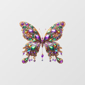 Schattigee juwelen Mardi Gras vlinder Raamsticker (Vel)