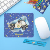 Schattigee K-9 in een politieauto Muismat