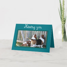 Schattigee  Kaart "Missing You" met Bassets