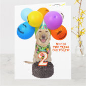 Schattigee Kaart voor twee jaar verjaardag (Gele Bloem)