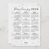 Schattigee kabouter in blauw 2025 Kalender Vrolijk Feestdagenkaart (Achterkant)