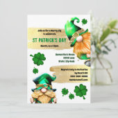 Schattigee kabouter kabouters goud groen fun moder kaart (Staand voorkant)