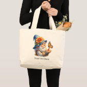 Schattigee kabouter tuinliefhebbers grote tote bag (Voorkant (product))