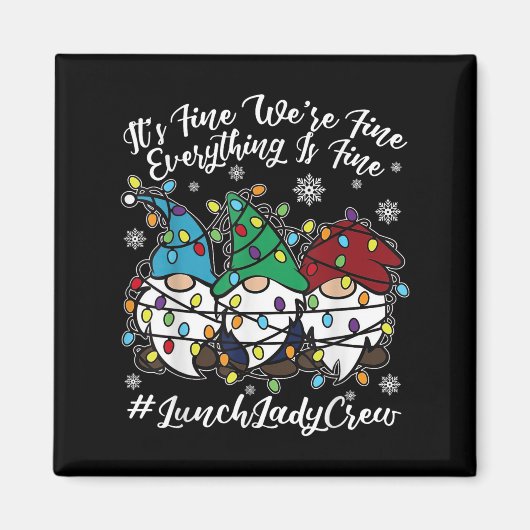 Schattigee kabouters Alles is prima kerst lunch la Magneet (Voorkant)