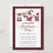 Schattigee kabouters rendier Merry Little Christma Feestdagenkaart (Voorkant)