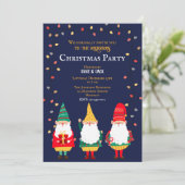 Schattigee kabouters Xmas Lights Kerstfeest Kaart (Staand voorkant)