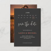 Schattigee kalender Sla de datum op met Photo Dark Kaart (Voorkant / Achterkant)