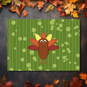 Schattigee kalkoen en pompoenen Thanksgiving Verja Kaart