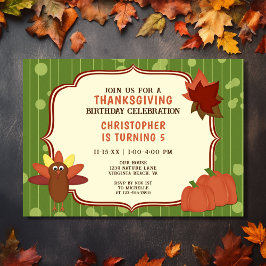 Schattigee kalkoen en pompoenen Thanksgiving Verja Kaart
