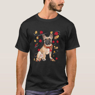 Schattigee kalkoen Franse bulldog esdoorn Leaf Tha T-shirt