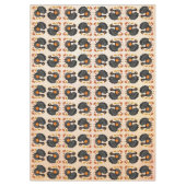 Schattigee kalkoen Happy Thanksgiving tafelkleed (Voorkant)