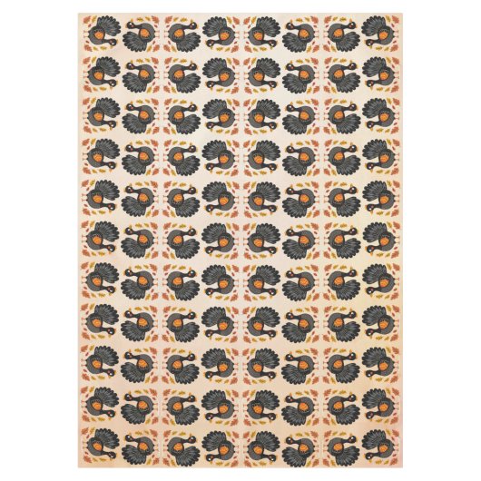 Schattigee kalkoen Happy Thanksgiving tafelkleed (Voorkant)