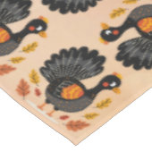 Schattigee kalkoen Happy Thanksgiving tafelkleed (Gekanteld)