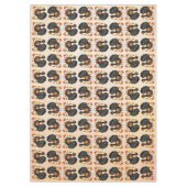 Schattigee kalkoen Happy Thanksgiving tafelkleed (Voorkant)