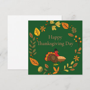 Schattigee kalkoen pompoen taart Thanksgiving   pe Kaart