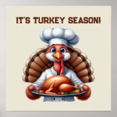Schattigee kalkoen Seizoen Thanksgiving aanpasbaar Poster (Voorkant)