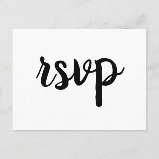 Schattigee kalligrafie bruiloft RSVP briefkaarten (Voorkant)