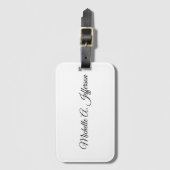 Schattigee kalligrafie Creative Trendy Custom Name Bagagelabel (Voorkant (verticaal))