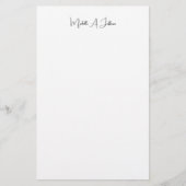 Schattigee kalligrafie Creative Trendy Custom Name Briefpapier (Voorkant)