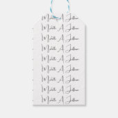 Schattigee kalligrafie Creative Trendy Custom Name Cadeaulabel (Voorkant)