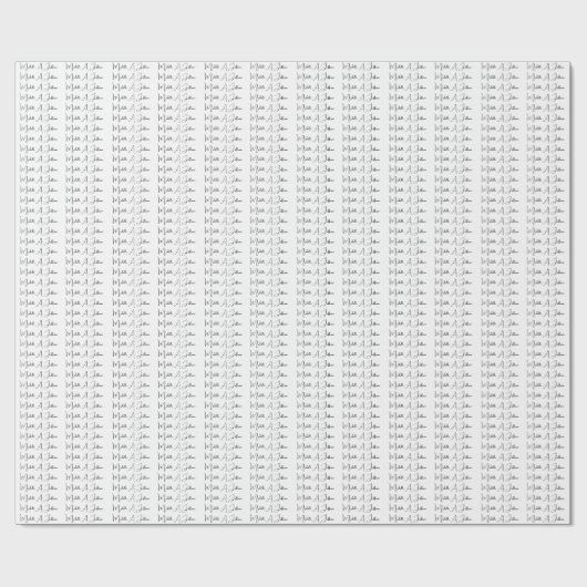 Schattigee kalligrafie Creative Trendy Custom Name Cadeaupapier (Vlak)