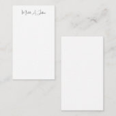 Schattigee kalligrafie Creative Trendy Custom Name Informatiekaartje (Voorkant / Achterkant)