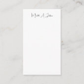 Schattigee kalligrafie Creative Trendy Custom Name Informatiekaartje (Voorkant)