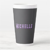 Schattigee kalligrafie Creative Trendy Custom Name Latte Mok (Voorkant)