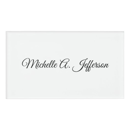 Schattigee kalligrafie Creative Trendy Custom Name Naambadge (Voorkant)