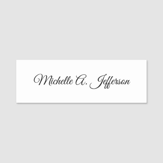 Schattigee kalligrafie Creative Trendy Custom Name Naamplaatje (Voorkant)