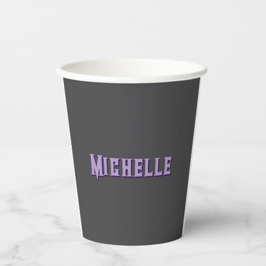 Schattigee kalligrafie Creative Trendy Custom Name Papieren Bekers (Voorkant)