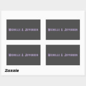 Schattigee kalligrafie Creative Trendy Custom Name Rechthoekige Sticker (Vel)