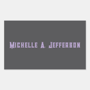Schattigee kalligrafie Creative Trendy Custom Name Rechthoekige Sticker