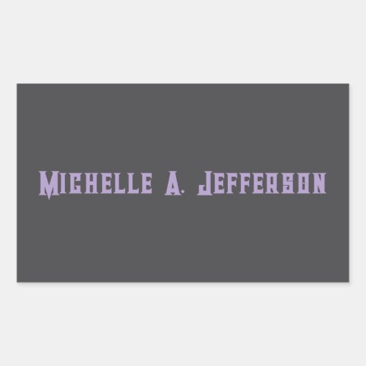 Schattigee kalligrafie Creative Trendy Custom Name Rechthoekige Sticker (Voorkant)