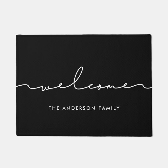 Schattigee kalligrafie Welkom Deurmat (Voorkant)