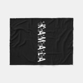Schattigee Kamala Cat Letter Lettertype Grafisch Fleece Deken (Voorkant (Horizontaal))