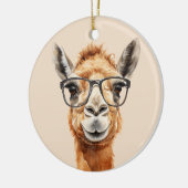 Schattigee kameel met bril keramisch ornament (Links)
