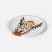 Schattigee kameel met bril papieren bordje (Gekanteld)