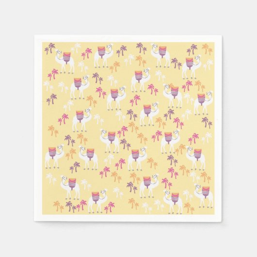 Schattigee kamelenpapieren servetten (Voorkant)