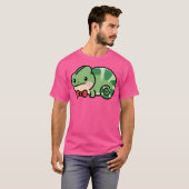 Schattigee Kameleon Kawaii Bow Stropdas Zoo Dagtri T-shirt (Voorkant volledig)