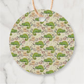 Schattigee kameleonhagedis bedankjes labels (Achterkant)