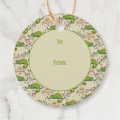 Schattigee kameleonhagedis bedankjes labels (Voorkant)